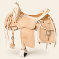 Silla Chaparral color Natural y Cuero Crudo